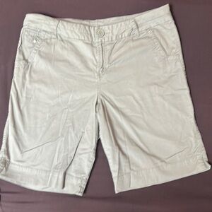 Lane Bryant Gray Bermuda Shorts Classic Tailored Style